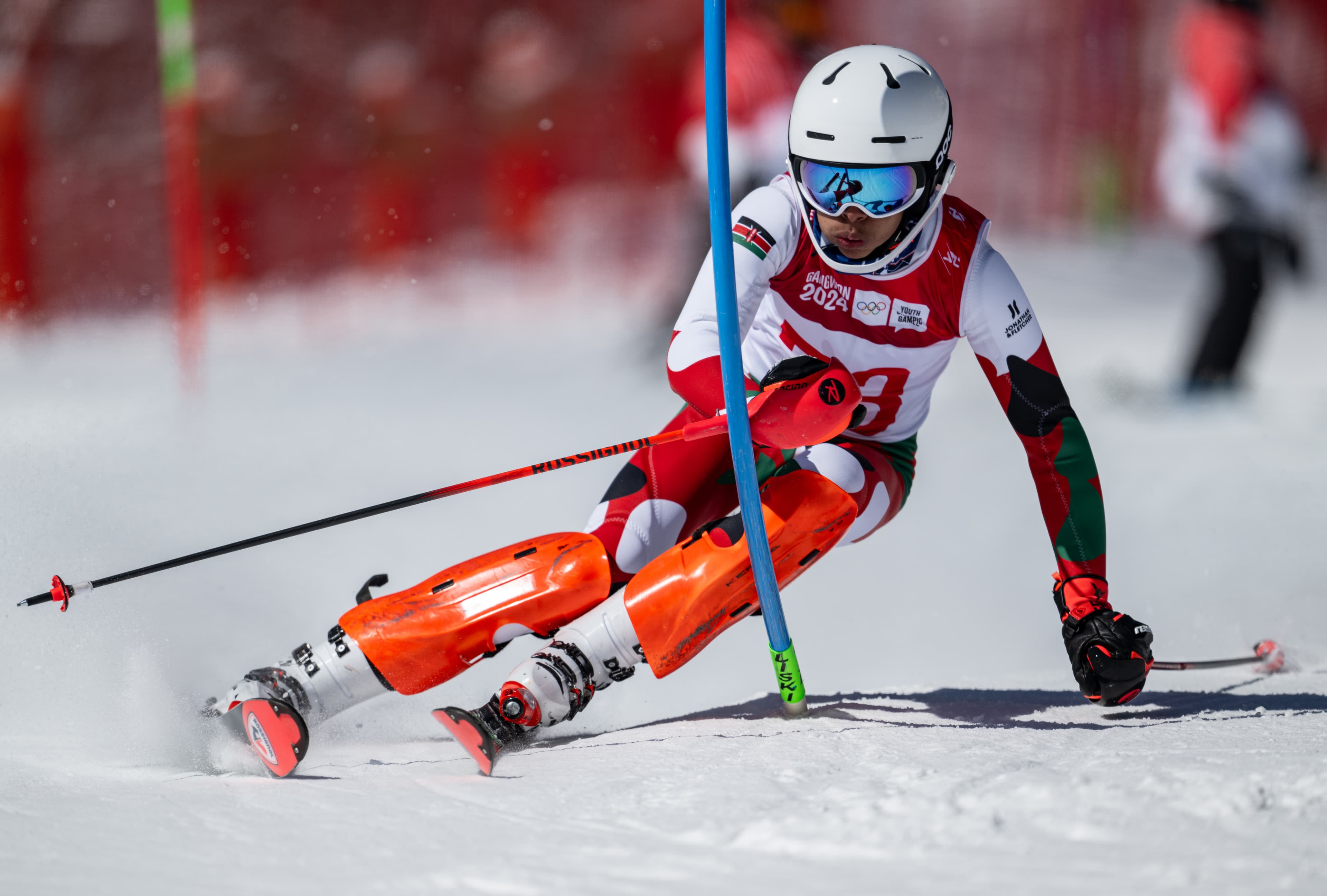Kenyan Alpine Skier in action